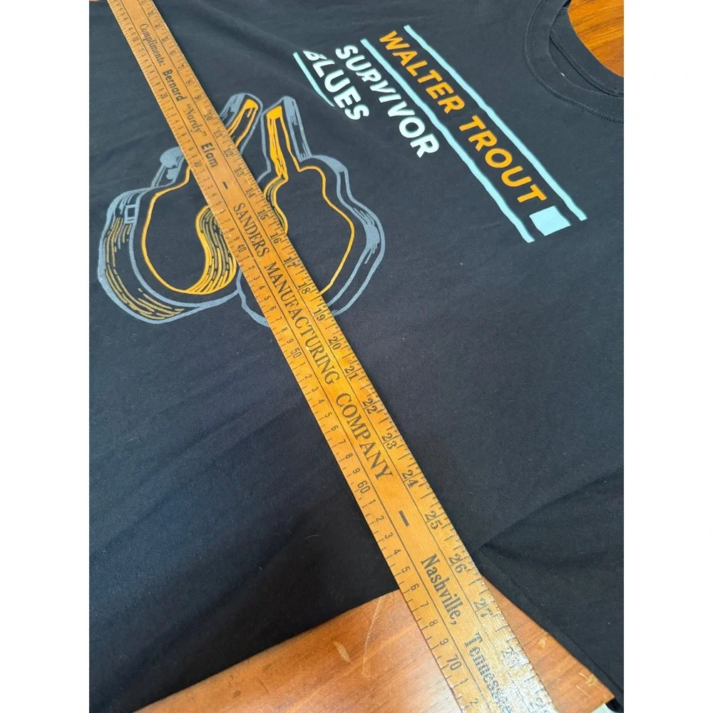 Walter Trout Survivor Blues T-Shirt Mens 3XL Black Hanes Tagless Graphic Tee - Picture 5 of 5